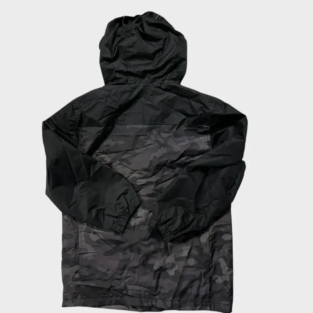 Faded Glory Boys Small NEW NWT Black Camouflauge Rain Jacket